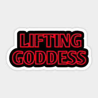 Lifting Goddess red Sticker